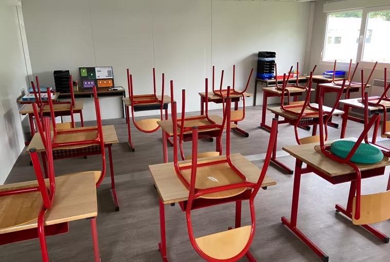 Salle de classe aménagée