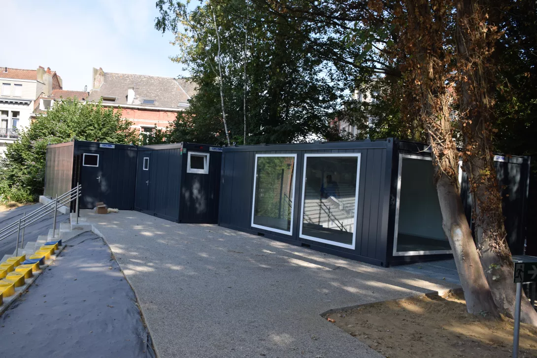 Installation Fan Zone du stade Marien