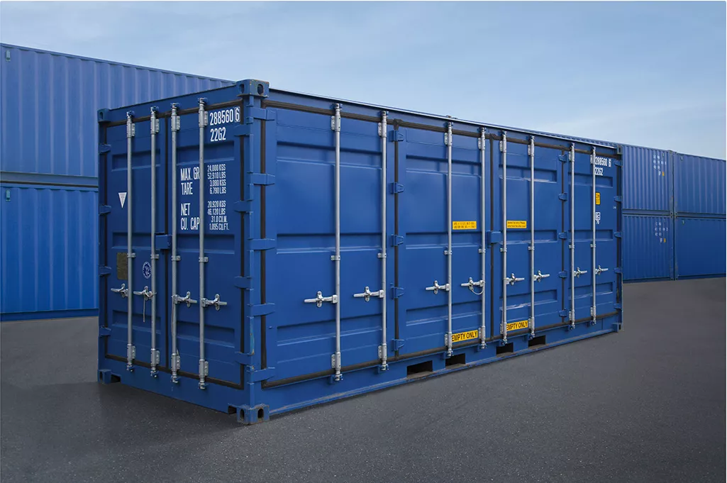 Container maritime de stockage ouverture latérale